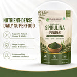 Pure Nutrition Organic Spirulina 100g | Superfood Powder | Plant-Based Protein & Wellness Support