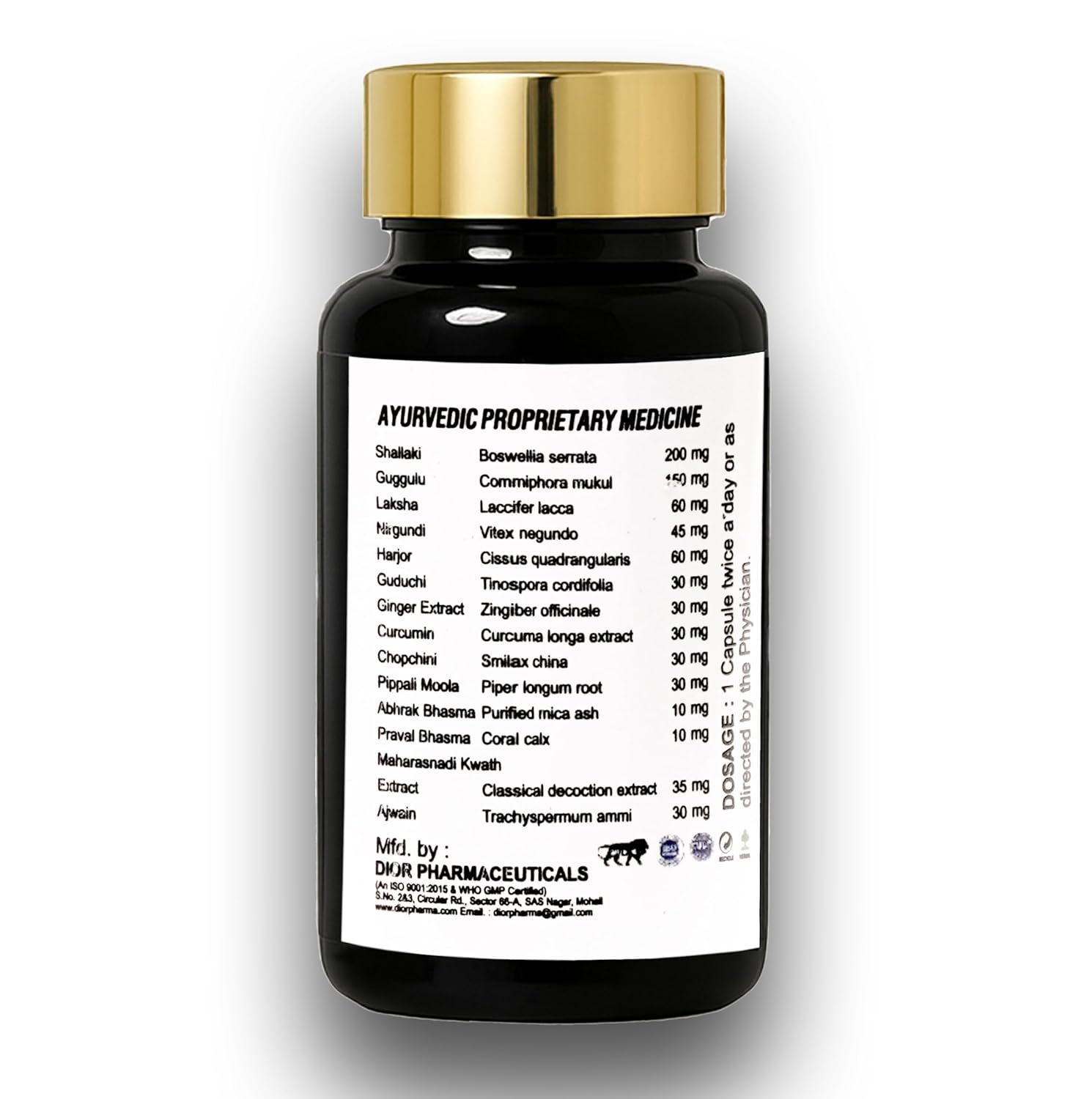 OliLife PainReliva Capsules 30 Capsules | Ayurvedic Joint Pain Medicine for Knee Discomfort, Back Aches, Joint Care, Arthritis Support, Inflammation Control, Muscle Bone Herbal Health & Mobility