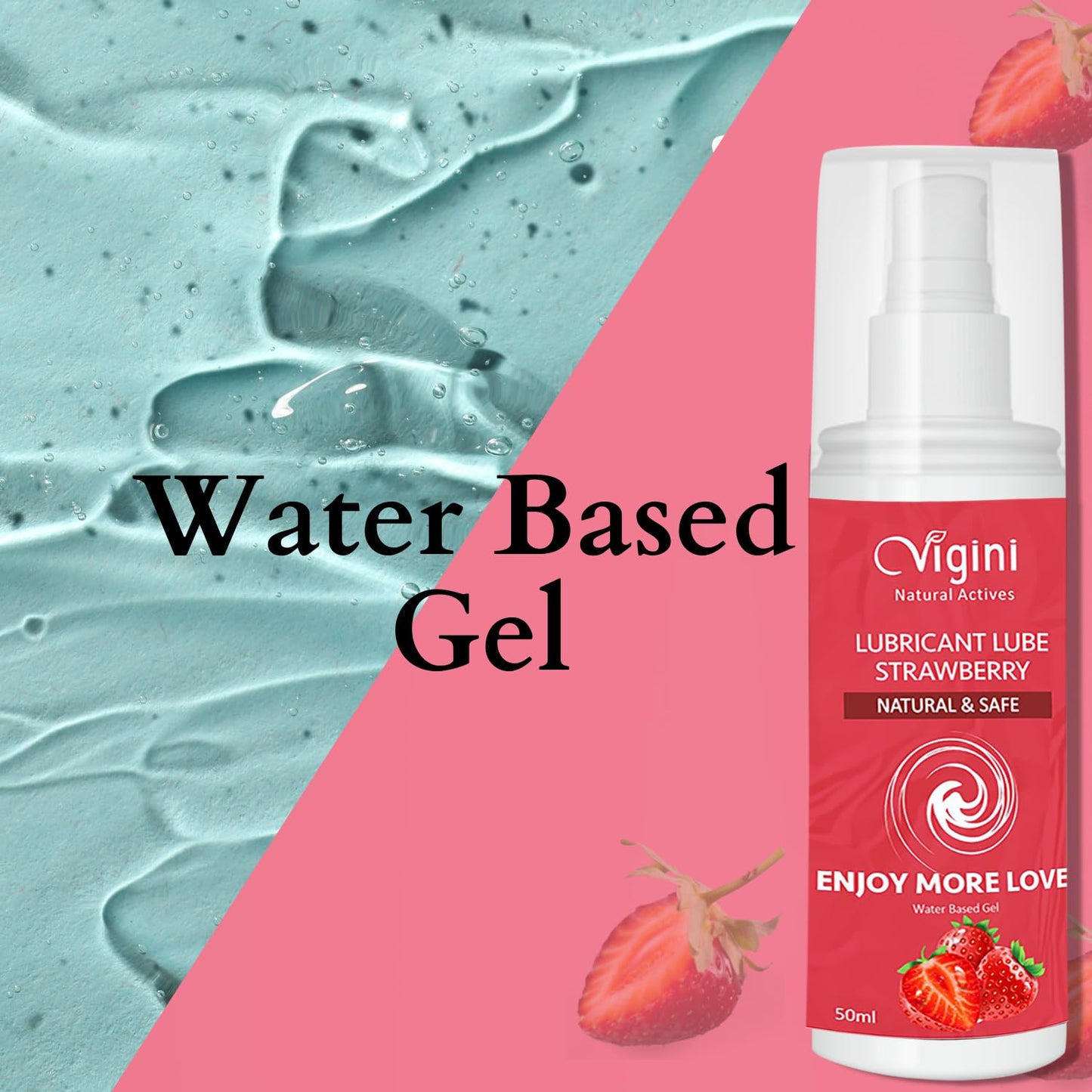 Vigini Lubricant Lube Water Based Gel Natural & Safe Enjoy - 50ml