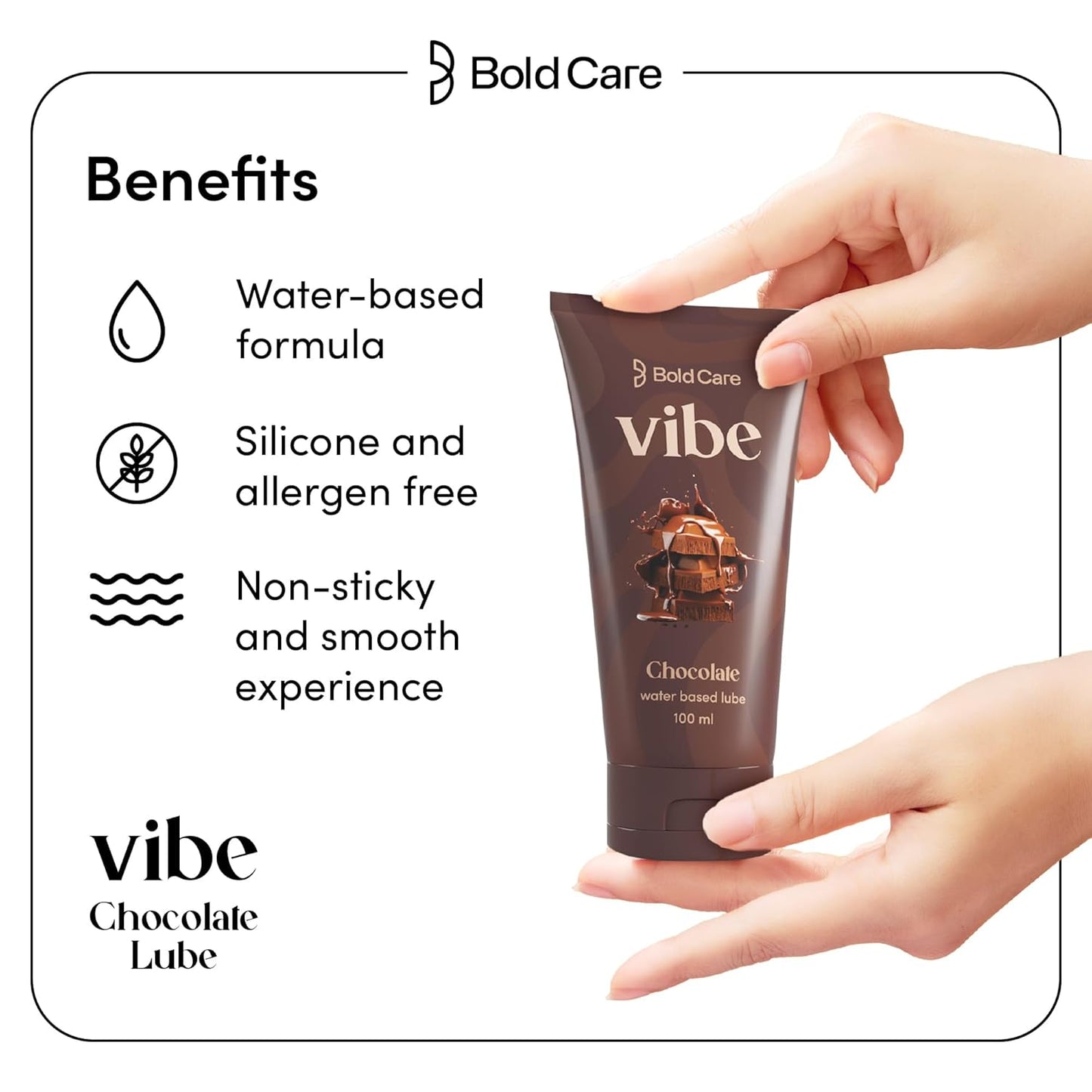 Bold Care Vibe Intimate Lube & Massage Gel Chocolate - 100ml