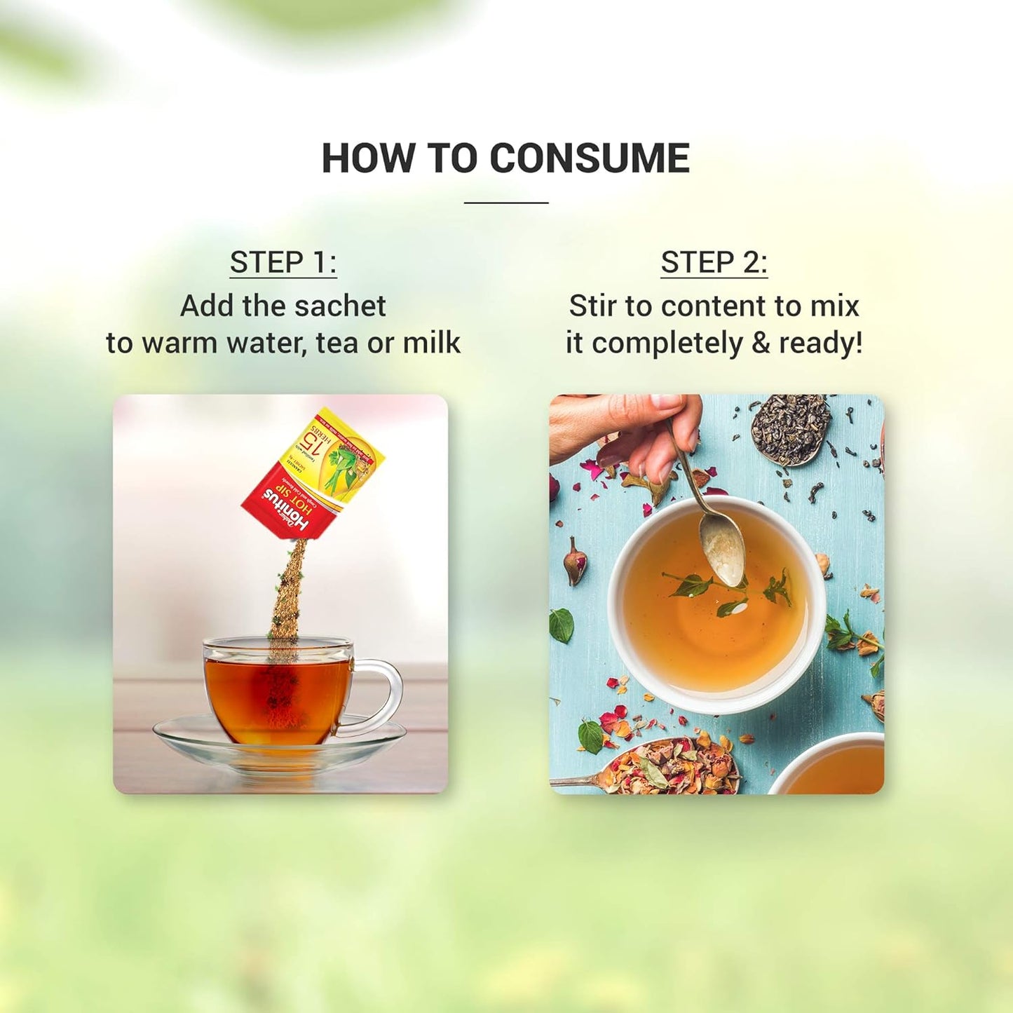 Dabur Honitus Hot Sip Ayurvedic Kaadha | For Cough, Cold & Immunity (4gm Each)