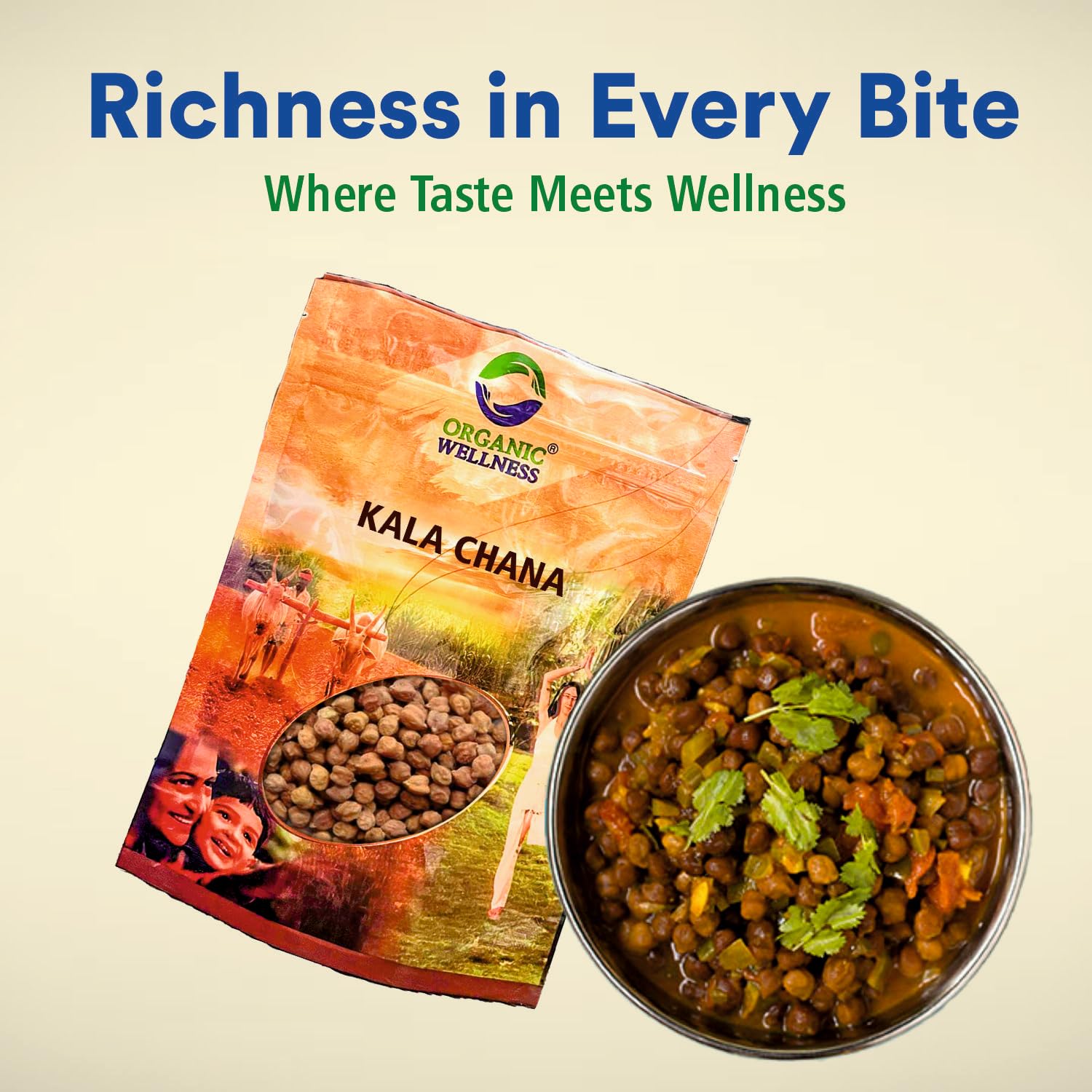 Organic Wellness Kala Chana - 450 grams