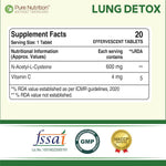 Pure Nutrition Lung Detox Effervescent Tablets (Lemon Flavor) - 20 Tablets