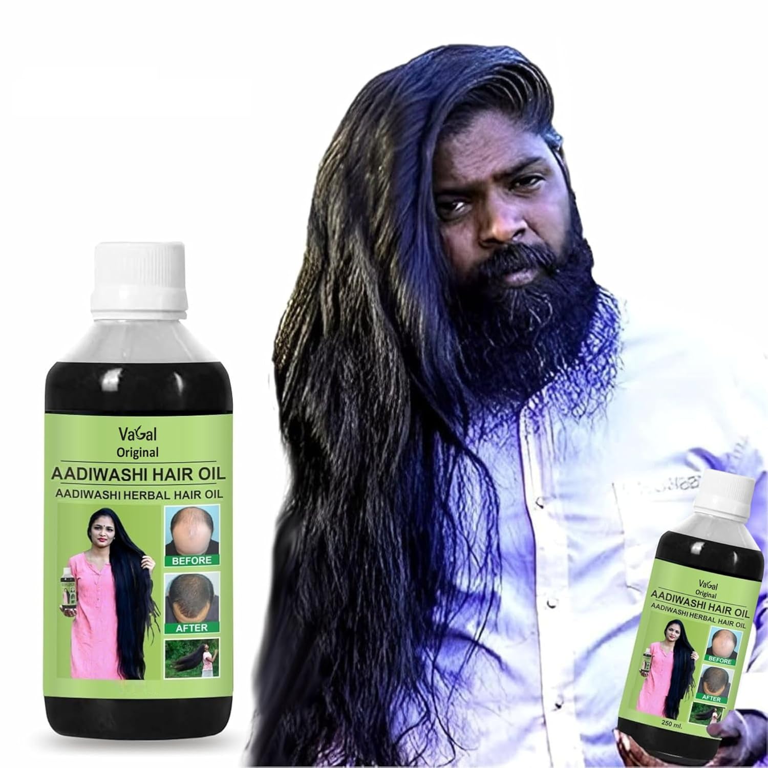 Original AADIWASHI Herbal Hair Oil - Advanced Nourishing Formula for Healthy Scalp, 125ml