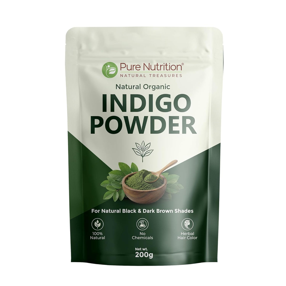 Pure Nutrition Organic Indigo Powder 200g | Natural Hair Color Powder | Herbal Hair Care