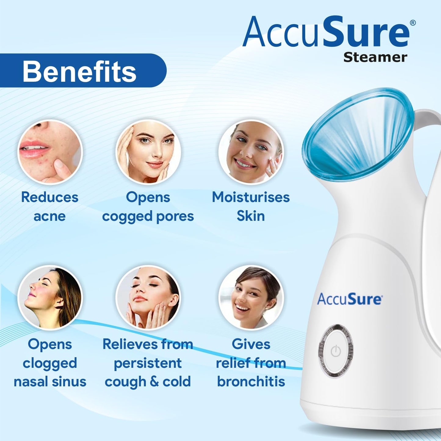AccuSure Nano Ionic Facial Steamer