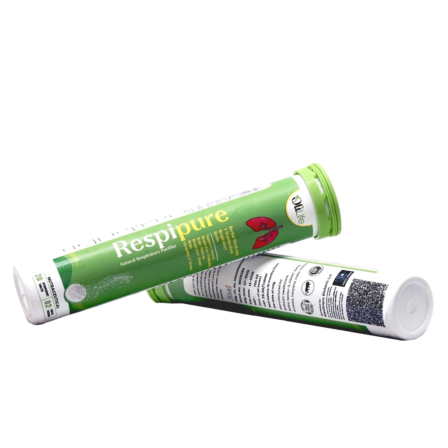 OliLife RespiPure Tablets 20 Tabs | Ayurvedic Respiratory Support for Clear Breathing, Lung Health & Immunity
