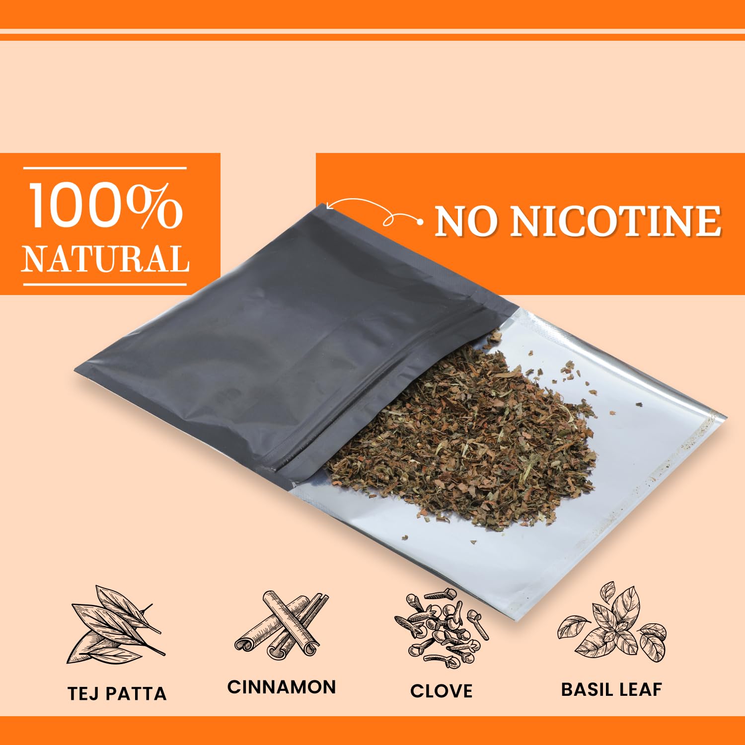 Royal Swag Orange Herbal Smoking Blend (20g) & King Size Slim Papers Combo Pack