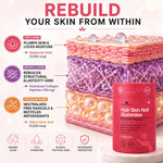 House of Ayu Hair Skin Nail Gummies | Collagen, Biotin & Hyaluronic Acid | 3-in-1 formula with Bioactive Collagen, Hyaluronic Acid, ALA & Biotin to support hair growth, glowing skin & strong nails.