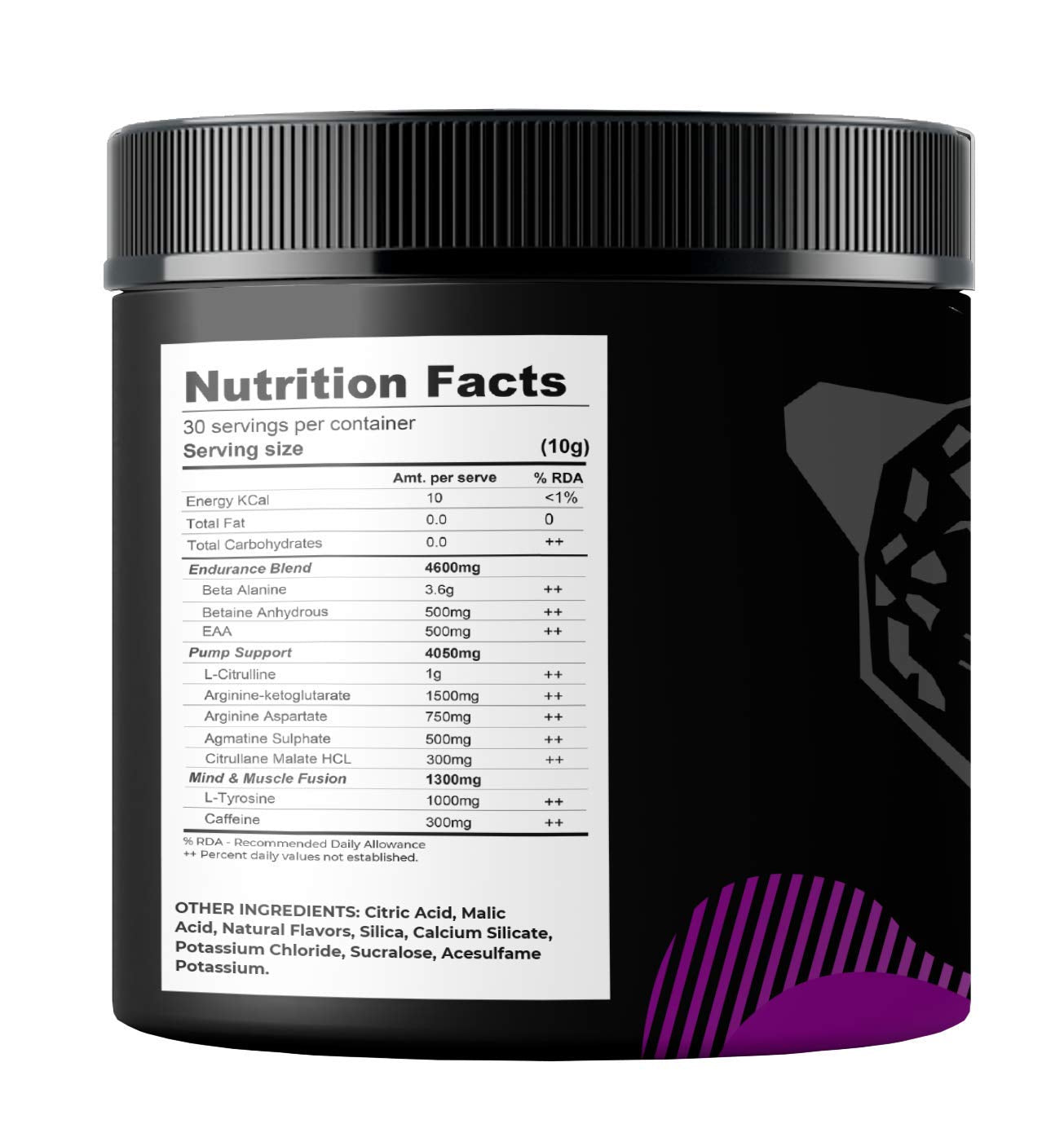Muscle Asylum F9 Extreme – High Caffeine Pre-Workout (Black Grape) | 300g | 30 Servings | EAA & Endurance Blend | High Stimulant with EAA & Beta-Alanine