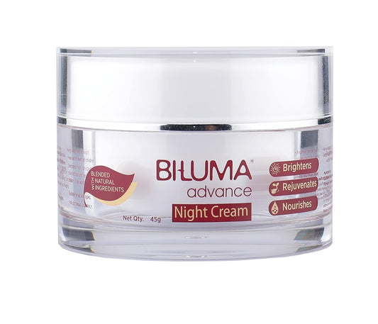 Biluma Advance Anti-Ageing Night Cream | With Natural Ingredients | Brightens, Rejuvenates & Nourishes the Skin | Derma Care | For All Skin Types