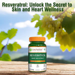 Pure Nutrition Resveratrol with Grape Seed Extract, 120 Veg Capsules | Antioxidant Support