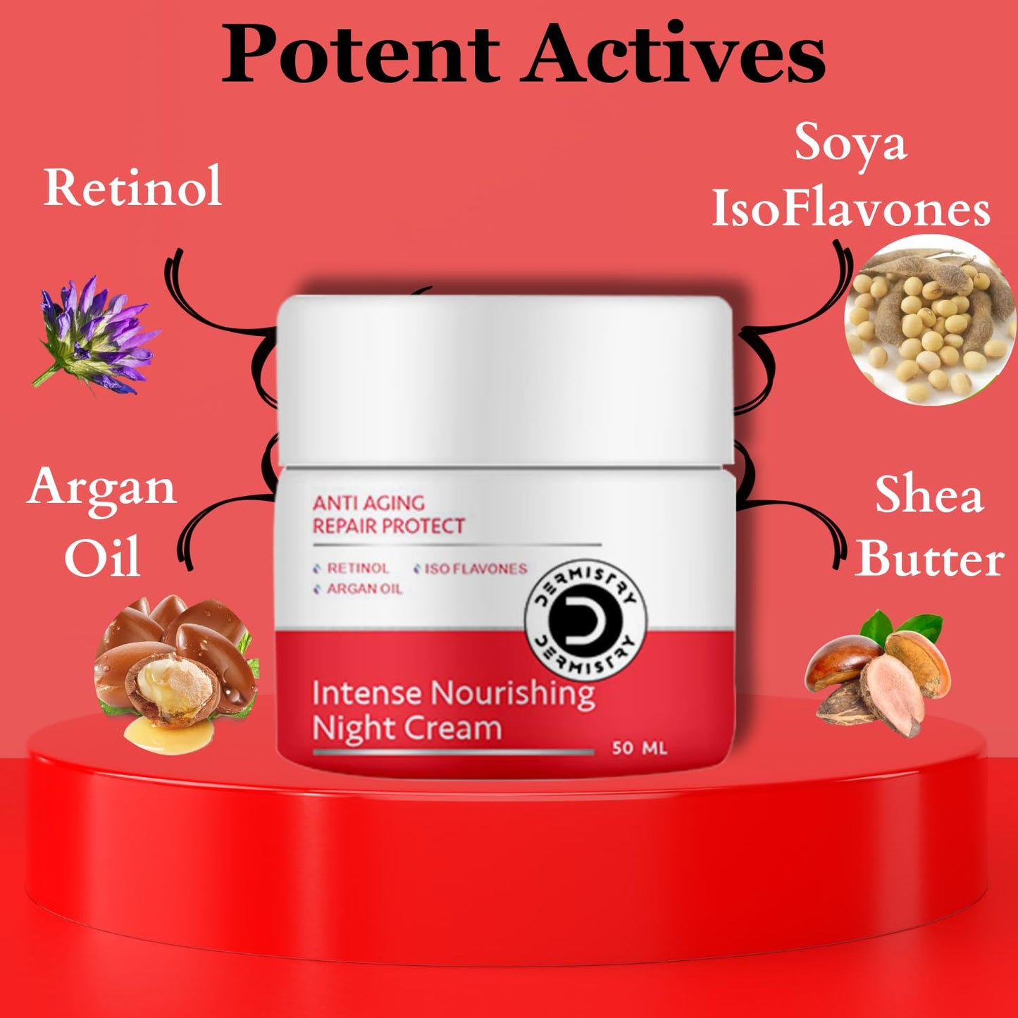 Dermistry Anti Aging Retinol Intense Nourishing Night Cream - 50ml