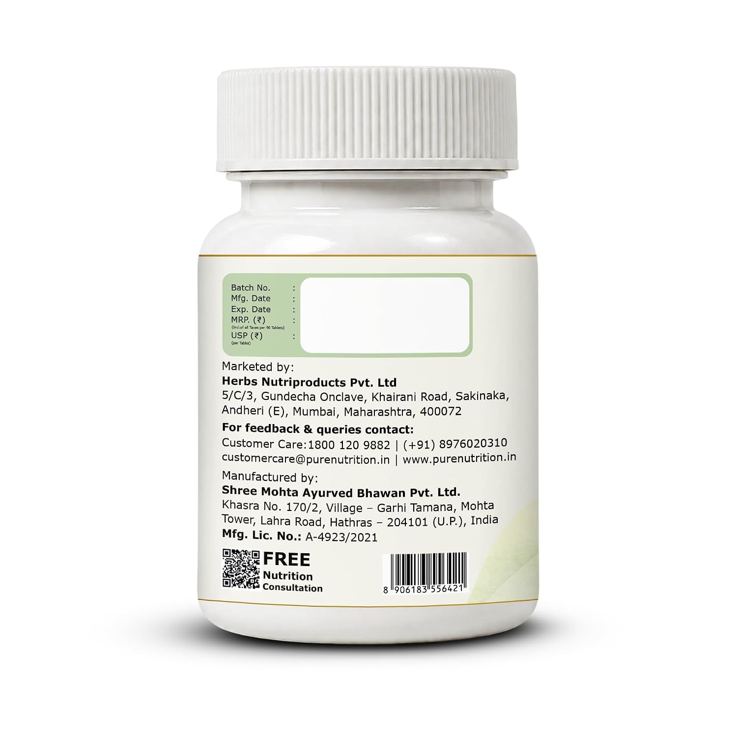 Pure Nutrition Amalaki Tablets | 250mg 90 Tabs