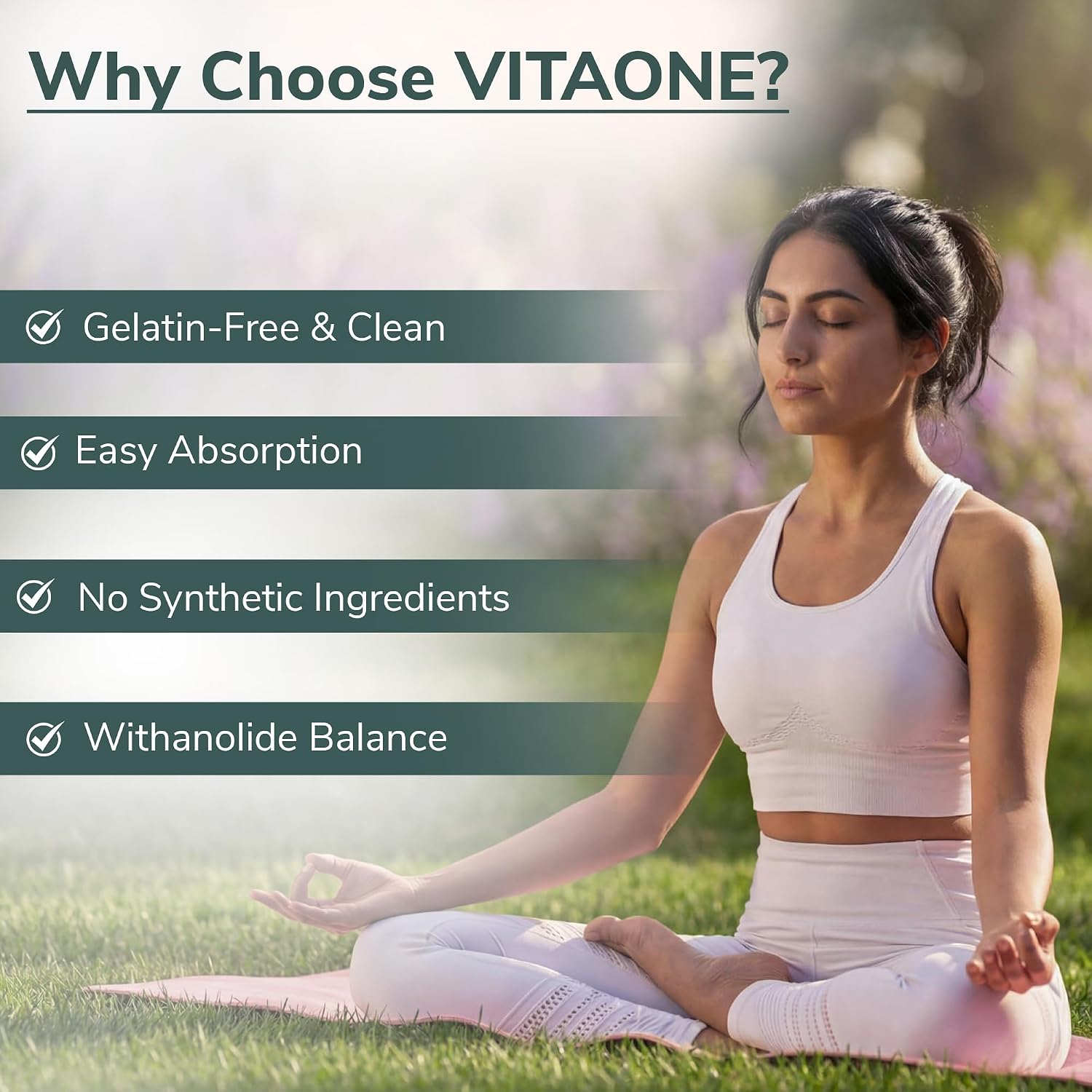 Vitaone Ashwagandha KSM-66® 600mg Capsule | Clinical Strength for Stress Relief, Energy & Stamina (60 Capsules)