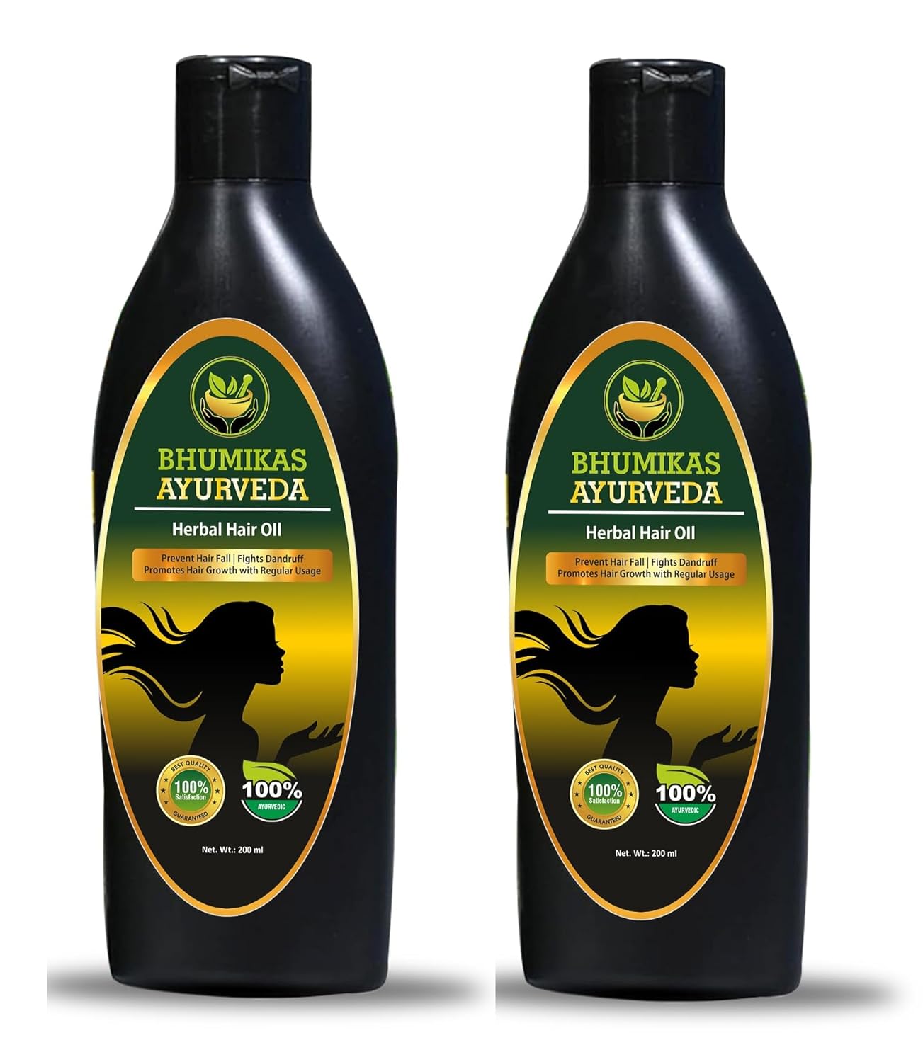 Bhumikas Ayurveda Herbal Hair Oil 200ml - Premium Hair Density Complex (2-Pack)