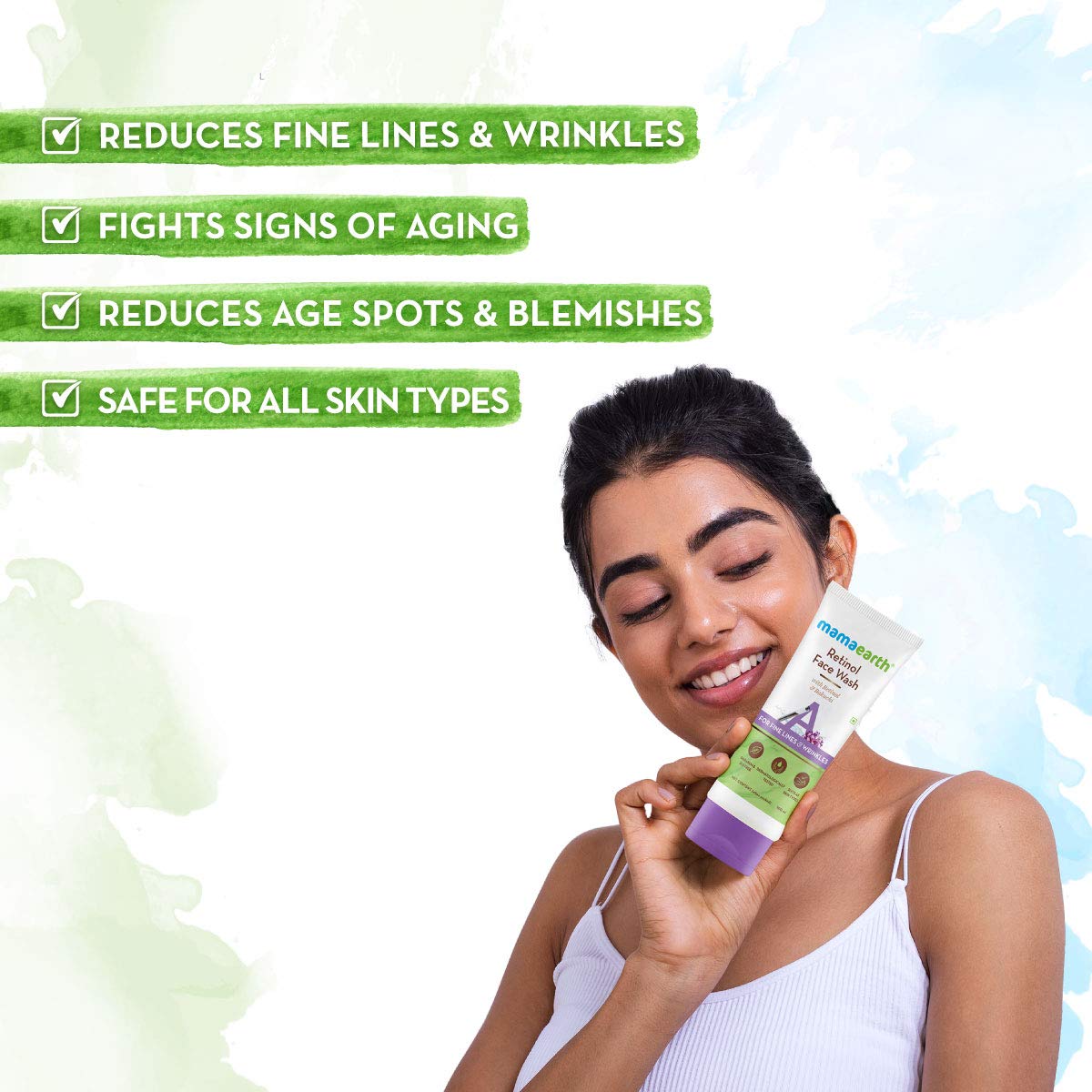 Mamaearth Retinol Face Wash for Healthy Skin | Paraben & SLS-Free | Face Care Product for All Skin Types - 100ml