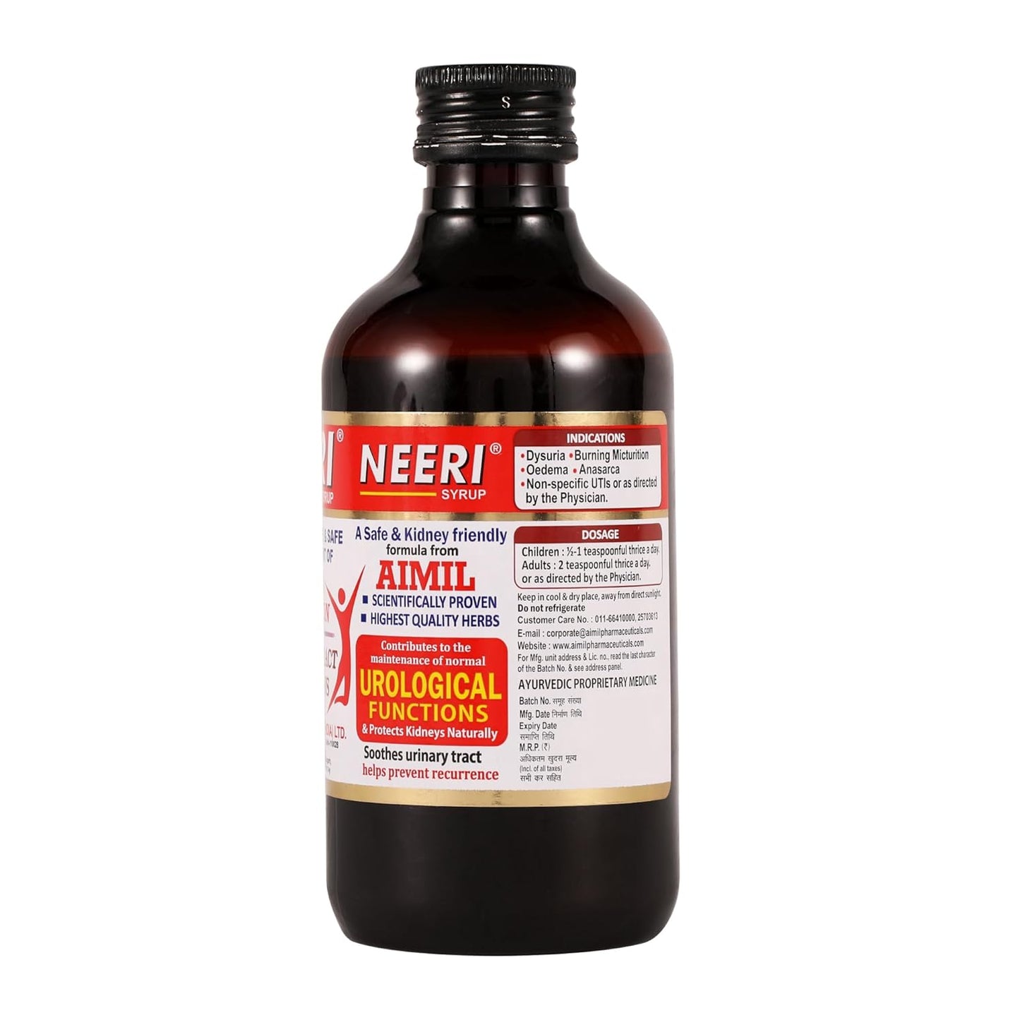 Aimil Neeri Ayurvedic Syrup | Urinary Tract Infections (UTIs) | Burning Micturition - 200ml