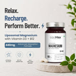 Pure Nutrition Liposomal Magnesium with Vitamin D3 & B12, 60 Tablets | Bone, Muscle & Energy Support