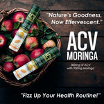Vitaminnica ACV & Moringa Effervescent Tablets - Orange Craving & Gut Support, 15 Count