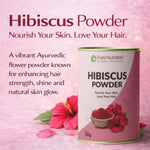 Pure Nutrition Natural Hibiscus Powder 100g | Herbal Hair, Skin & Wellness Support