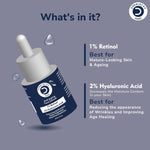 Dermistry Pure 1% Retinol 2% Hyaluronic Acid Anti Aging Face Serum