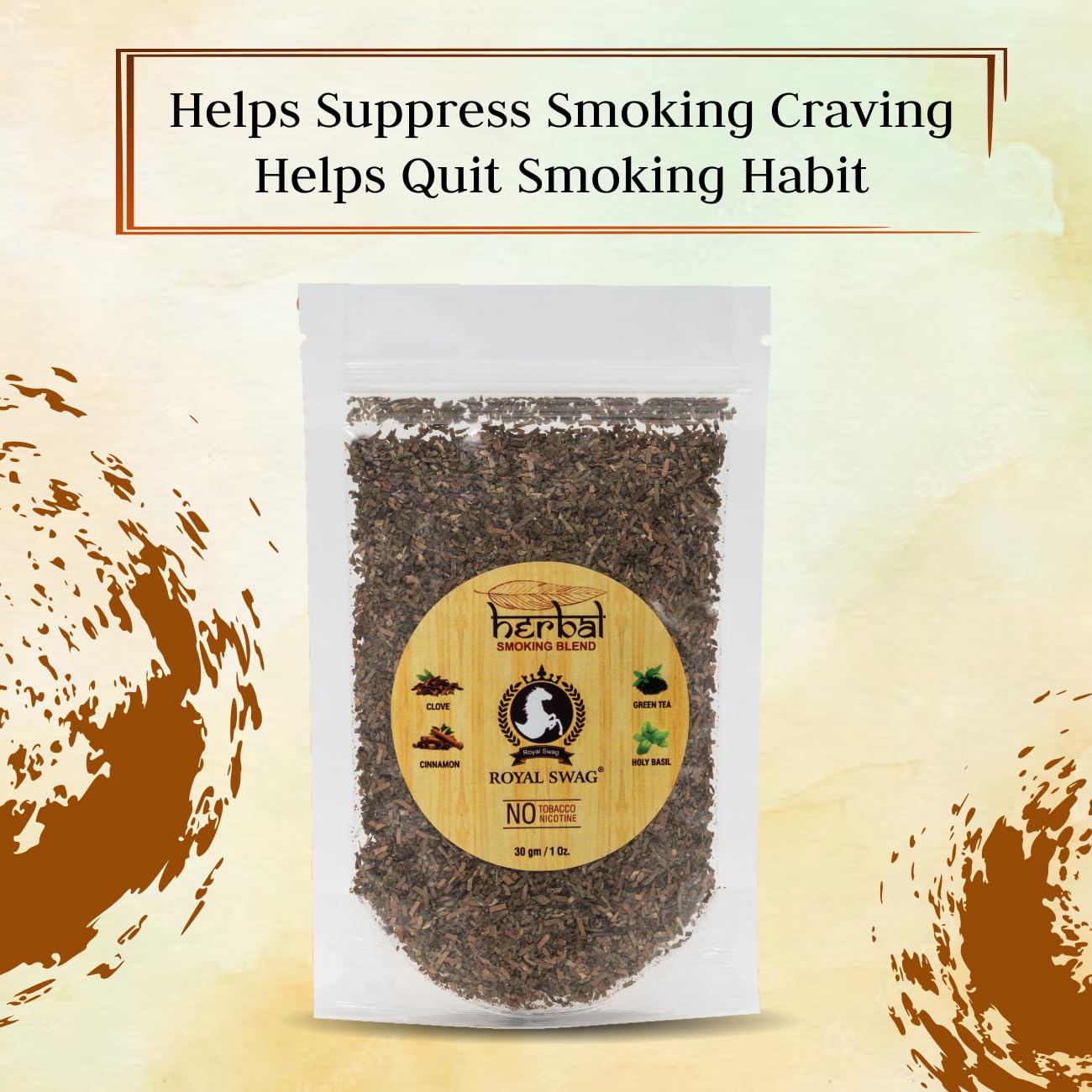 Royal Swag Herbal Smoking Mixture - Tobacco Free (30g - Pack of 10)