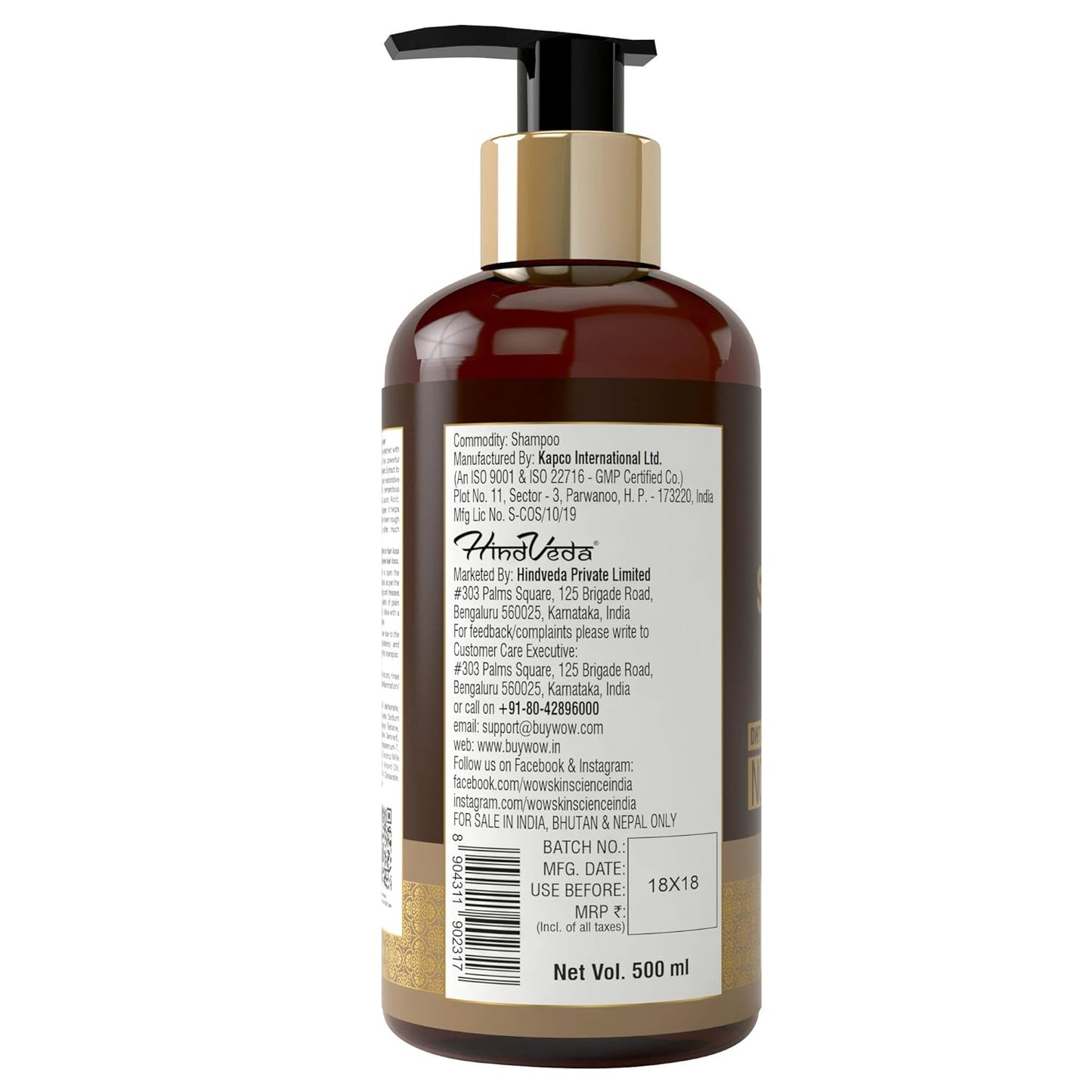 WOW Skin Science Coconut Milk Shampoo - 500ml