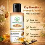 Bhudevam Naturals Khadi Honey & Vanilla Shampoo – Mild, Nourishing Care for Daily Use- 420ML (Pack of 2)