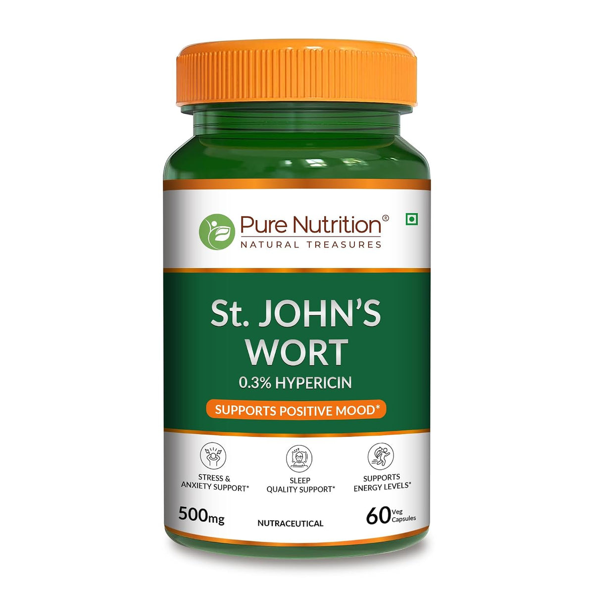 Pure Nutrition St. John’s Wort Extract 500mg, 60 Capsules | Herbal Mood & Wellness Support