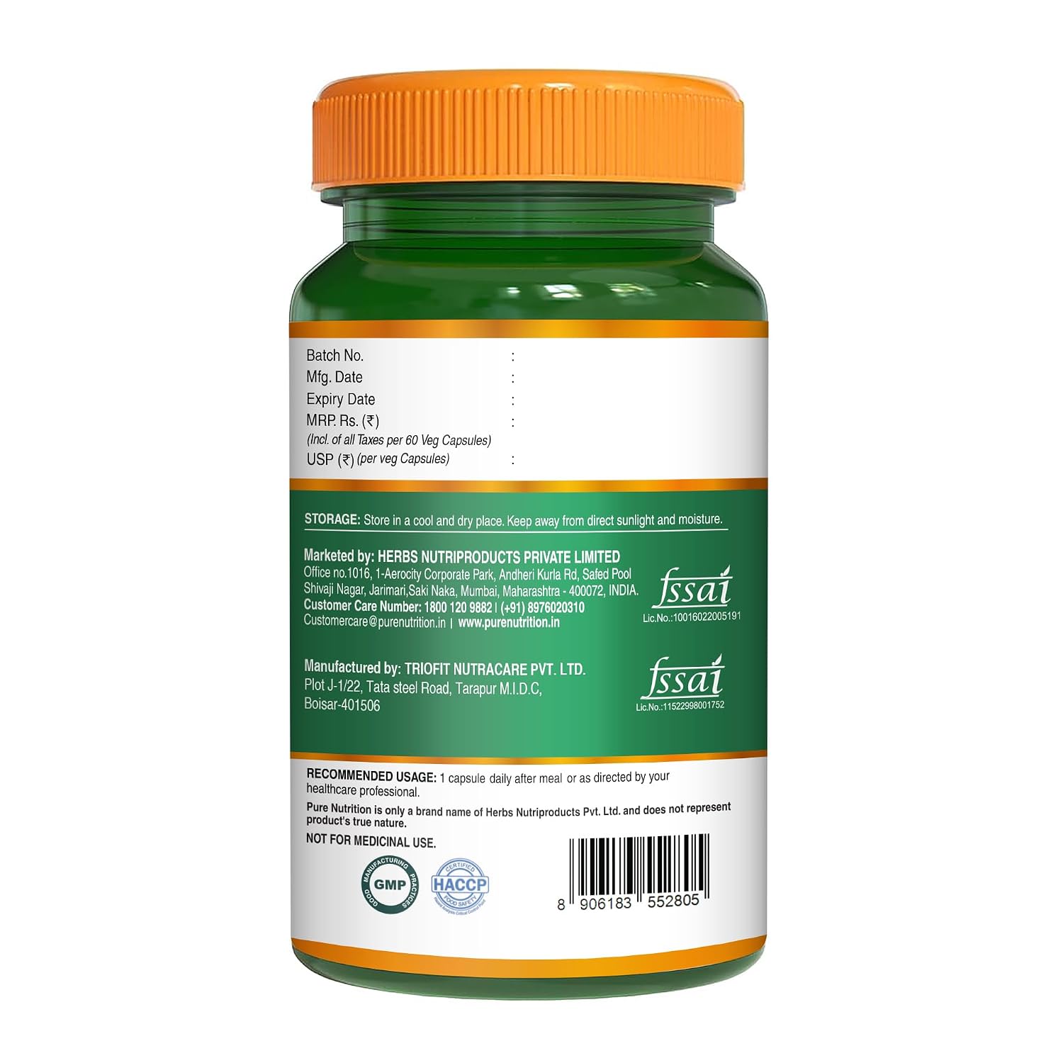 Pure Nutrition Good Gut 60 Capsules | Digestive Health & Gut Wellness Support Supplement