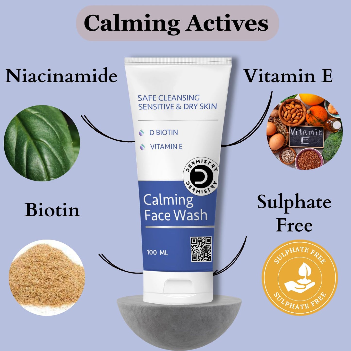 Dermistry Sensitive & Dry Skin Gentle Cleanser Calming Face Wash
