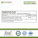 Pure Nutrition Saccharomyces Boulardii 5 Billion, 500mg, 60 Capsules | Gut Health Support