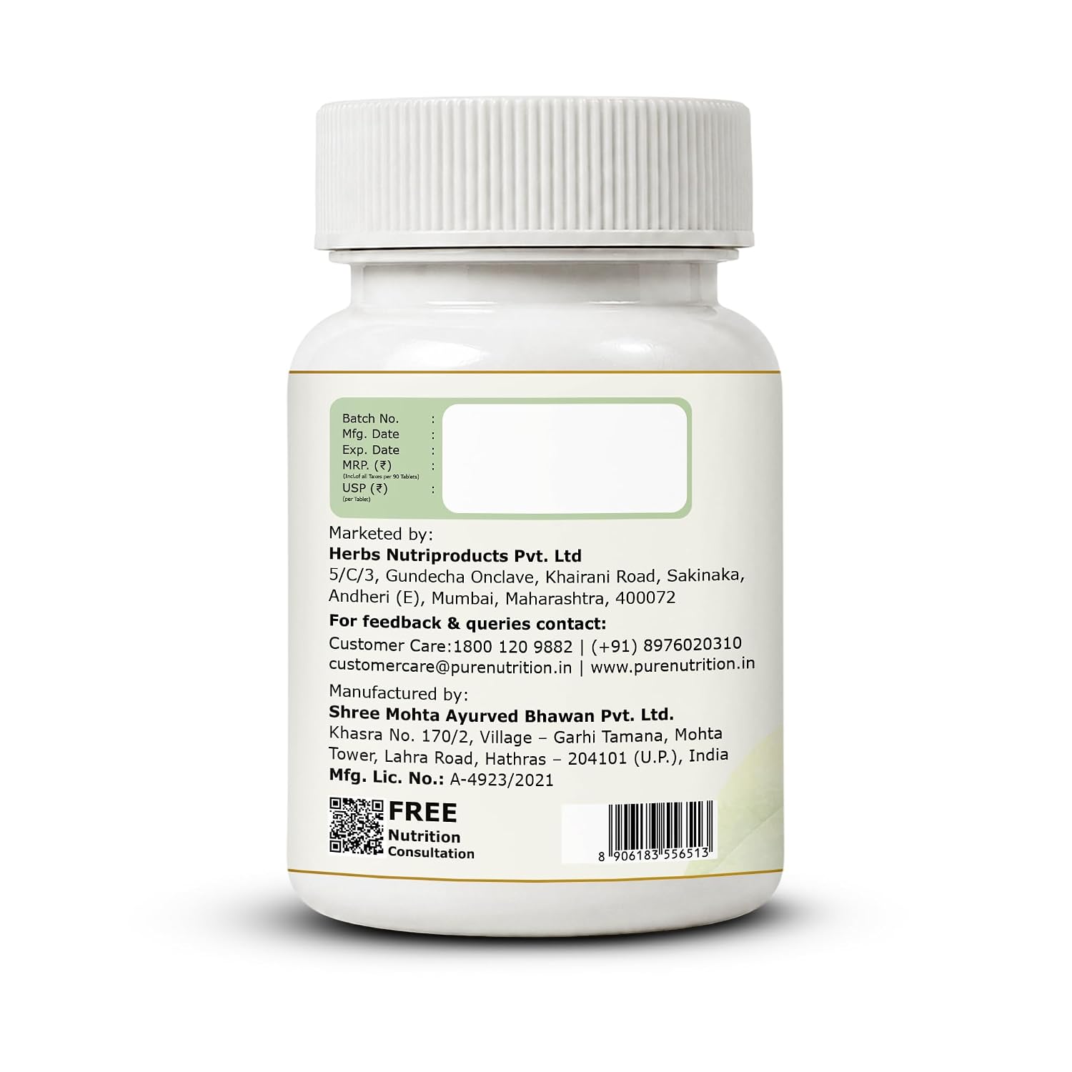 Pure Nutrition Karela Tablets (250mg | 90 Tablets)