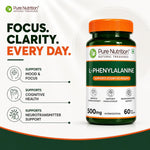 Pure Nutrition L-Phenylalanine 60 Capsules | Amino Acid Supplement for Energy & Wellness Support