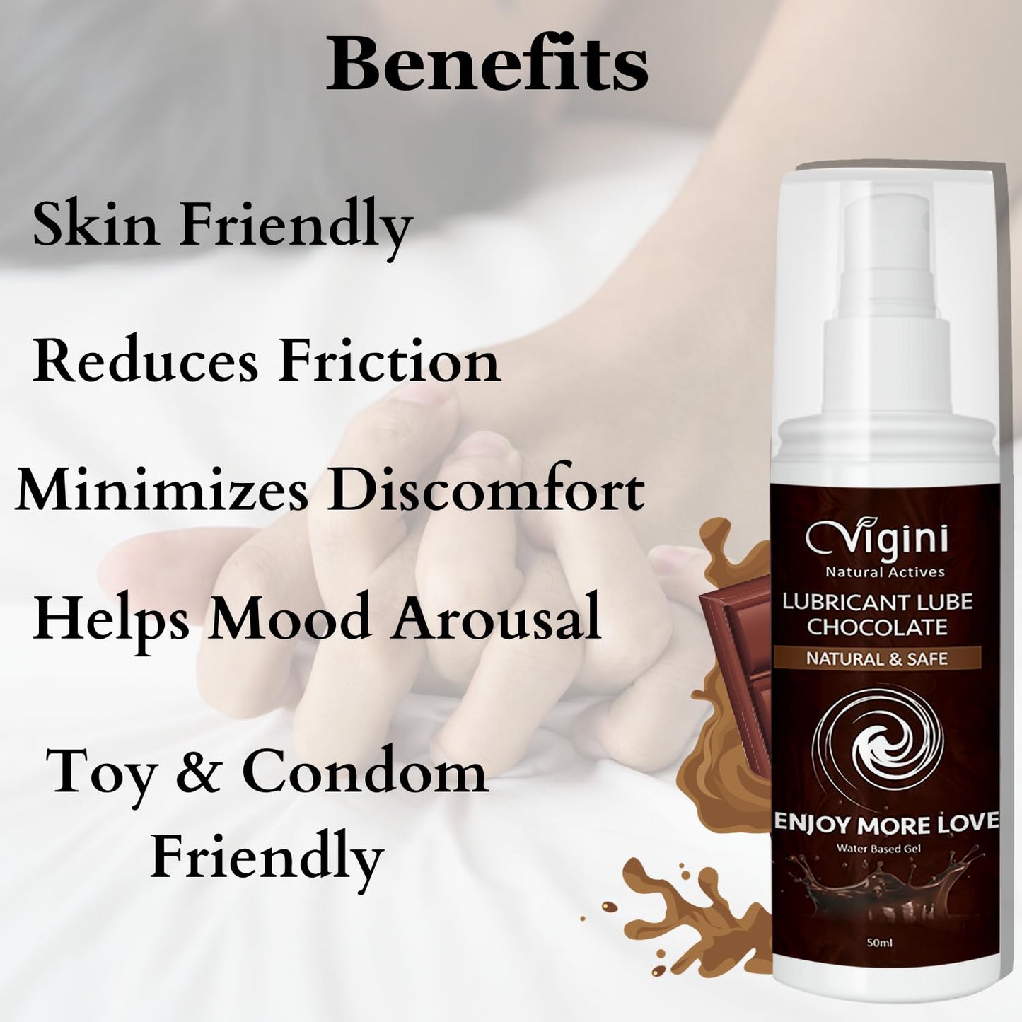 Vigini Lubricant Lube Water Based Gel Natural & Safe Enjoy - 50ml