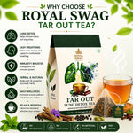Royal Swag Lung Detox Herbal Tea - Ayurvedic Tar Cleanse for Smokers (20 Tea Bags)