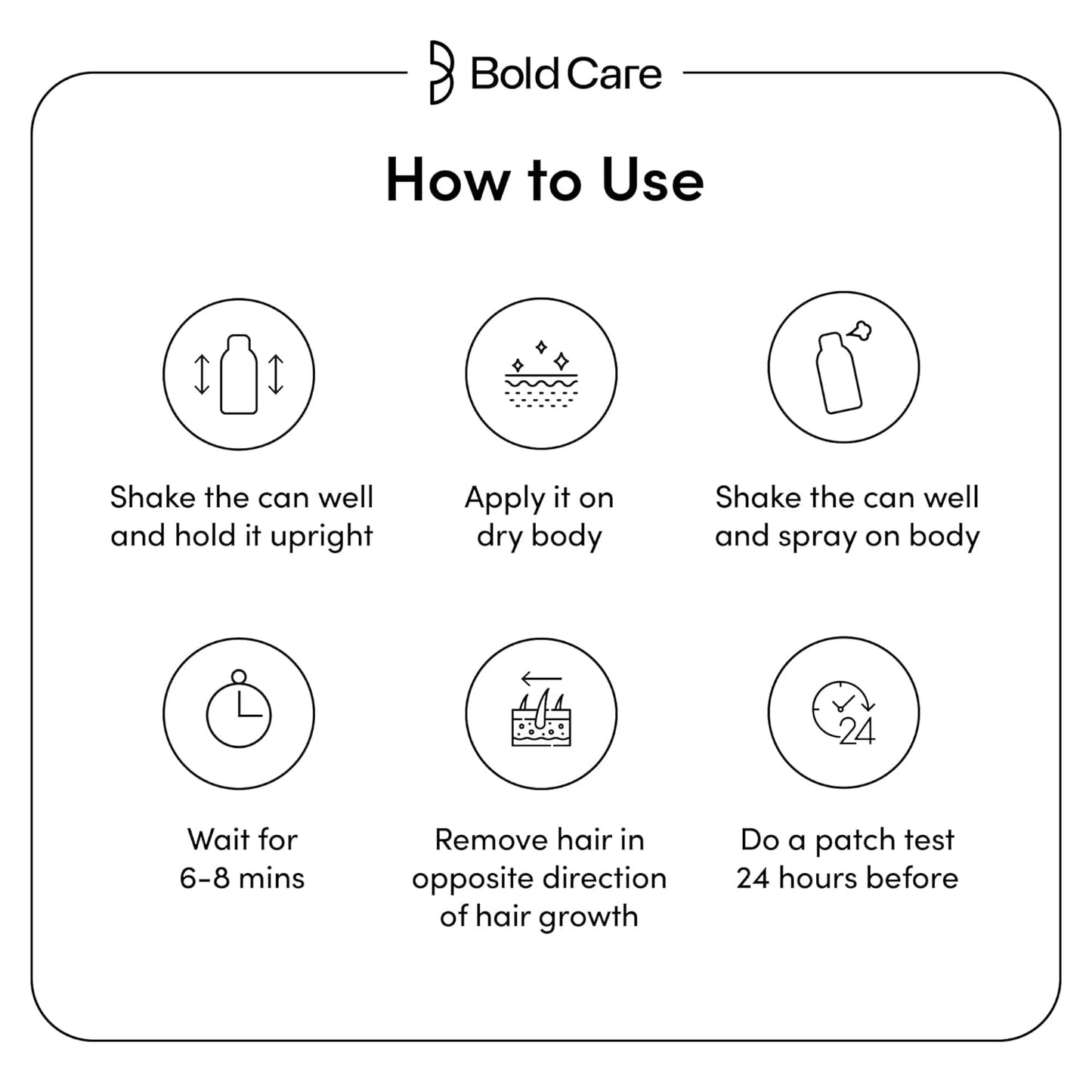 Bold Care Hair Removal Spray for men - 100gm