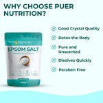 Pure Nutrition Epsom Salt 450g | Magnesium Sulfate Salt | Bath Soak & Relaxation Support