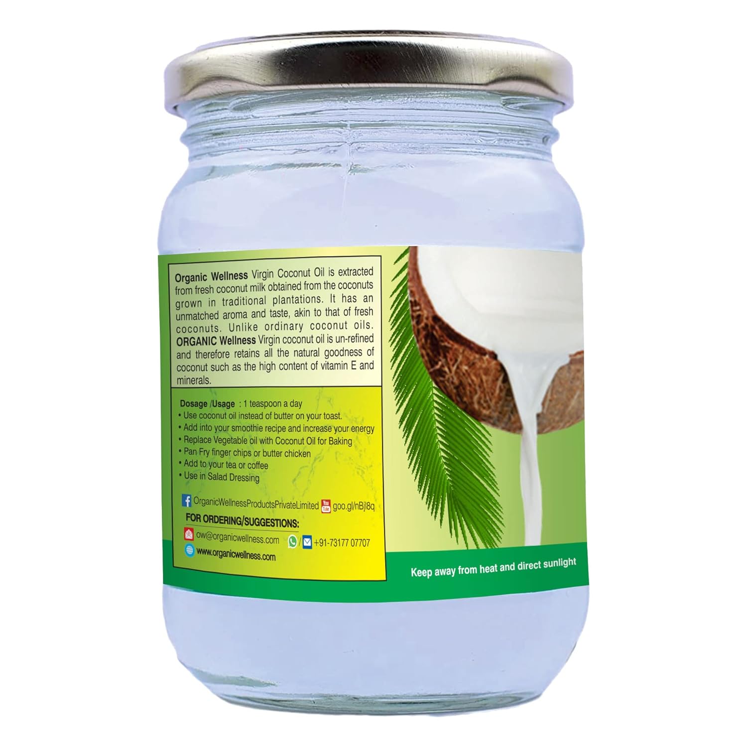 Organic Wellness Virgin Coconut Oil - 250ml