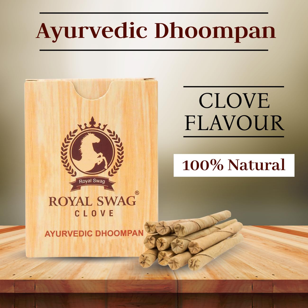 Royal Swag Herbal Bidis - Tobacco & Nicotine Free (Pack of 200 Sticks)