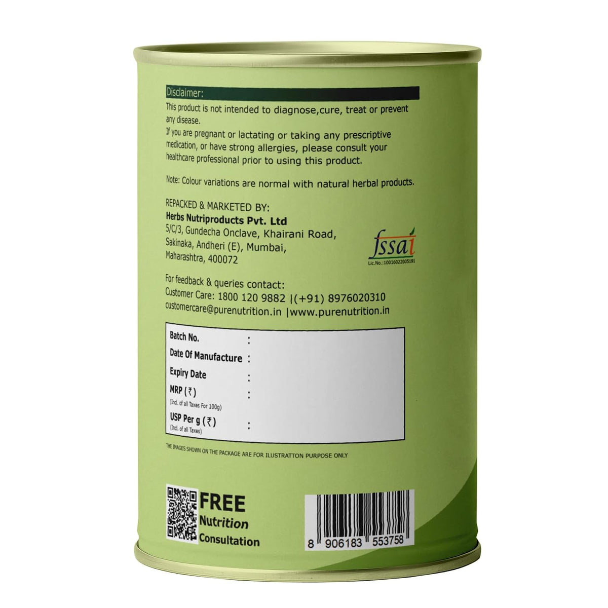 Pure Nutrition Shatavari Powder 100g | Natural Herbal Powder | Daily Wellness Support