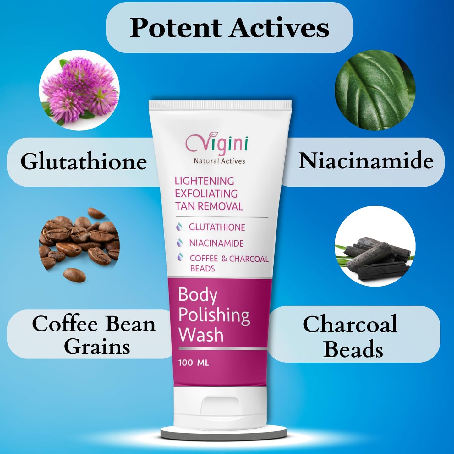 Vigini Lightening Exfoliating Tan Removal Body Polishing Wash