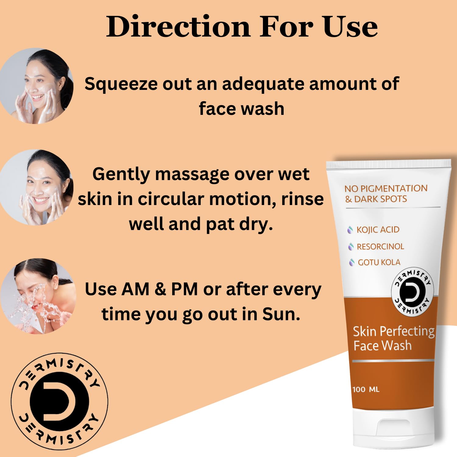 Dermistry Skin Perfecting Pigmentation Tan Removal Face Wash - 100ml