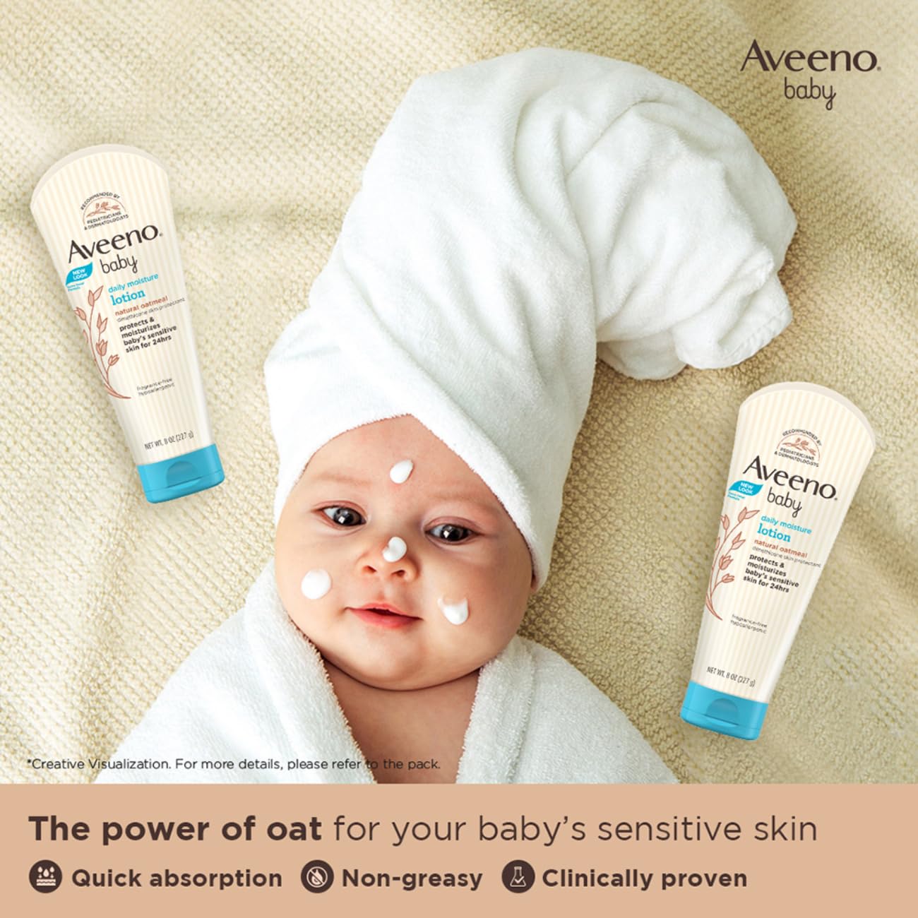 Aveeno Baby Daily Moisture Lotion with Natural Oatmeal - 227gm