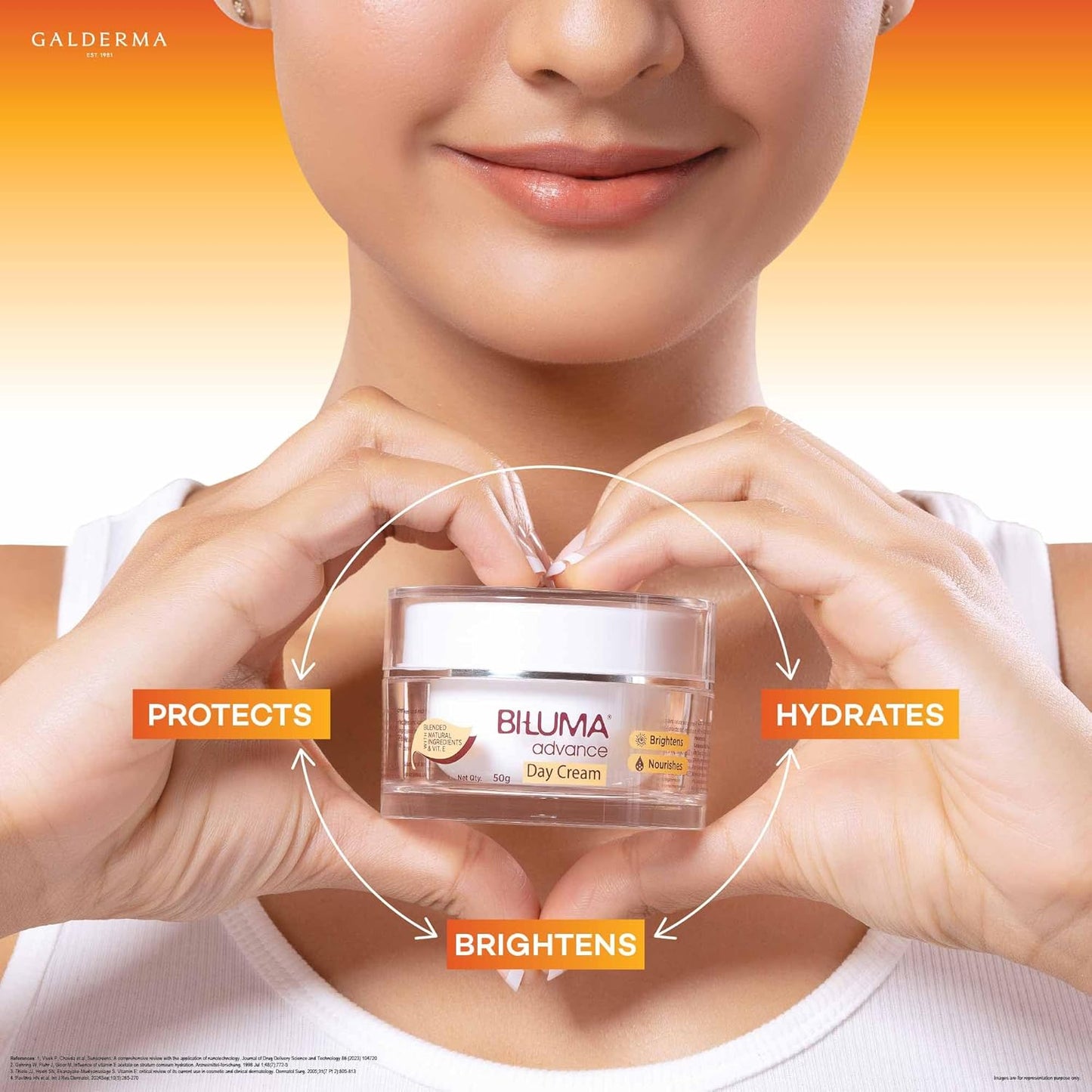 BI-LUMA Advance Skin Brightening Day Cream for Even Skin Tone with Vitamin E - 50 g