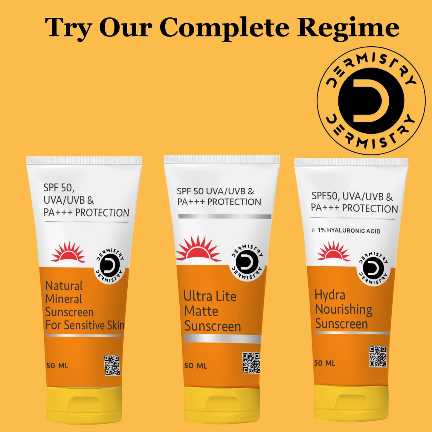 Dermistry Natural Mineral Based Sunscreen SPF-50 for Sensitive Skin