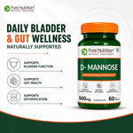 Pure Nutrition D-Mannose 500mg, 60 Capsules | Urinary Tract & Bladder Health Support