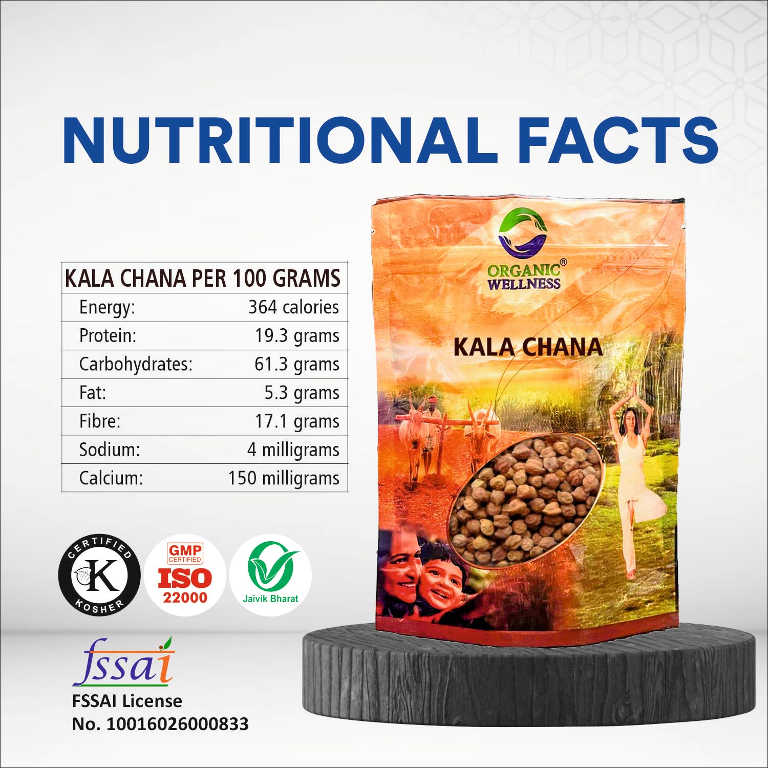 Organic Wellness Kala Chana - 450 grams