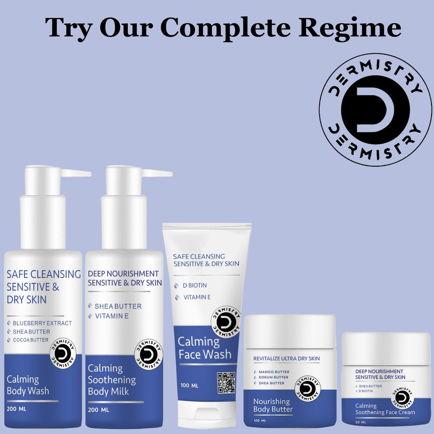 Dermistry Sensitive & Dry Skin Gentle Cleanser Calming Face Wash